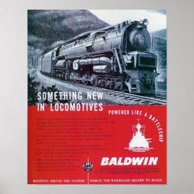 Baldwin Locomotive Works Steam Turbine Locomotive. Posters by stanrail