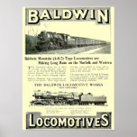 Baldwin Steam Locomotive Mountain Type in 1924 Print