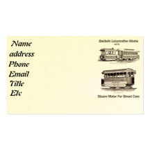Baldwin Steam Motor For Street Cars 1876 Business Card