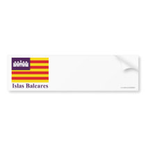 Balearic Islands flag with name