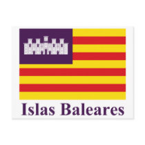 Balearic Islands flag with name