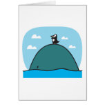 baleine et pingouin mignons carte de vœux