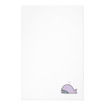 baleine idiote mignonne de lavande papier à lettre personnalisé