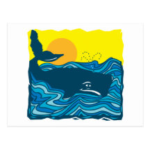 Baleine mignonne cartes postales