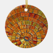Balinese Glass Tile Art - Brown Ornament