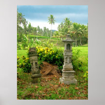 Balinese Rice Field Shrines Posters
