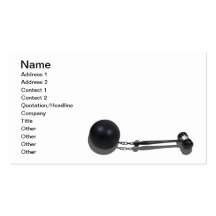 Ball and Chain Gavel Business Card Template