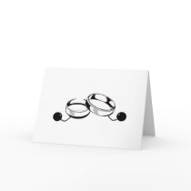 Ball and Chain Wedding Rings Cards