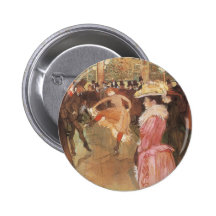 Ball at the Moulin Rouge by Toulouse Lautrec Pinback Button