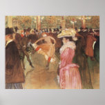 Ball at the Moulin Rouge by Toulouse Lautrec Poster