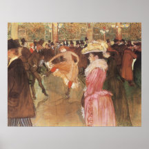 Ball at the Moulin Rouge by Toulouse Lautrec Poster