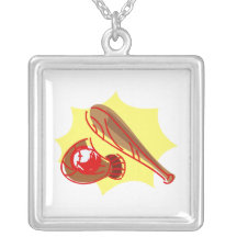 ball bat glove necklace