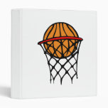 Ball in Hoop 3 Ring Binder