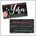 ball of yarn knitting crochet crafts business card