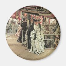 Ball on Shipboard by James Tissot Magnets