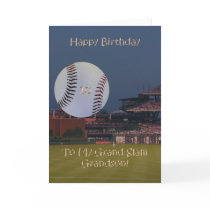 Ball Park 10th Birthday Grandson Card