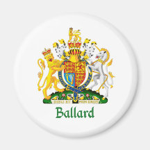 Ballard Shield of Great Britain Refrigerator Magnet