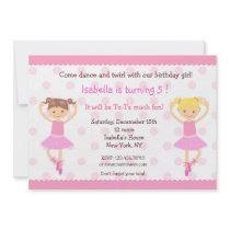 Ballerina Ballet Dance BIrthday Invitations
