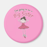 Ballerina Big Sister To Be Fridge Magnets