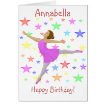 Ballerina Birthday Card