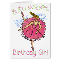 Ballerina Birthday Girl Card
