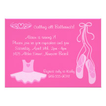Ballerina Birthday Party Invitation
