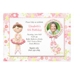 Ballerina Birthday Party Invitation