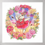 Ballerina Bunny Print Rose