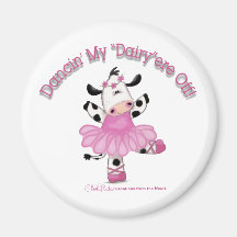 Ballerina Cow Fridge Magnets