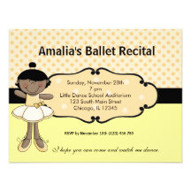 Ballerina Custom Invites