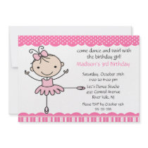 Ballerina Dance Birthday Invitation