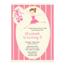 Ballerina Dance Birthday Invitation
