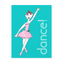Ballerina Dance Postcard