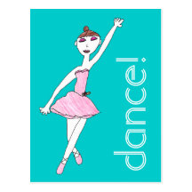 Ballerina Dance Postcard