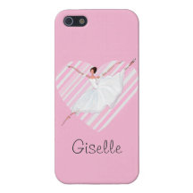 Ballerina dancing in Pink Stripes - Castomizable Case For iPhone 5