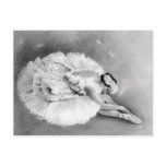 Ballerina Dying Swan Postcard