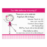 Ballerina Girl Birthday Invitation