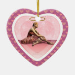 Ballerina Girl Double Sided Heart Ornament