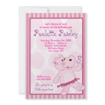 BALLERINA HIPPO Ballet Tutu Girl Invitation