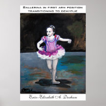 Ballerina in first arm position poster