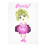 Ballerina in Pink Tutu Party Invitation