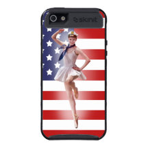 Ballerina in Sailor Costume with US Flag Case For iPhone 5
