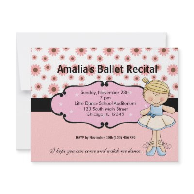 Ballerina Invites by graphicdesign