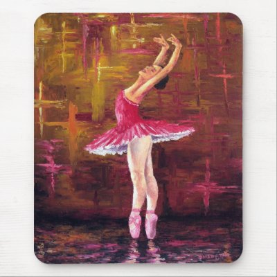 Ballerina Mouse Mat by dgpaulart