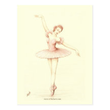 Ballerina Postcard