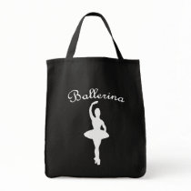 Ballerina Silhouette Canvas Bag