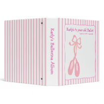 BALLERINA Slippers Ballet Girl Photo Album Vinyl Binder