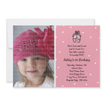 Ballerina Slippers Photo Invitation or Thank You