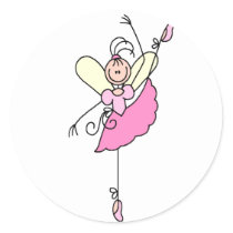 Ballerina Stick Figure Sticker