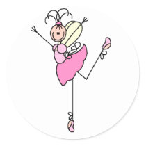 Ballerina Stick Figure Sticker